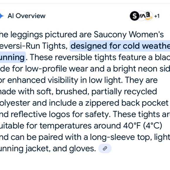 Saucony Black Athletic Leggings women’s small reversible cold weather running sm - Picture 2 of 10